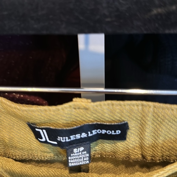 Jules & Leopold olive elastic waistband front tie pants size S - Picture 2 of 3